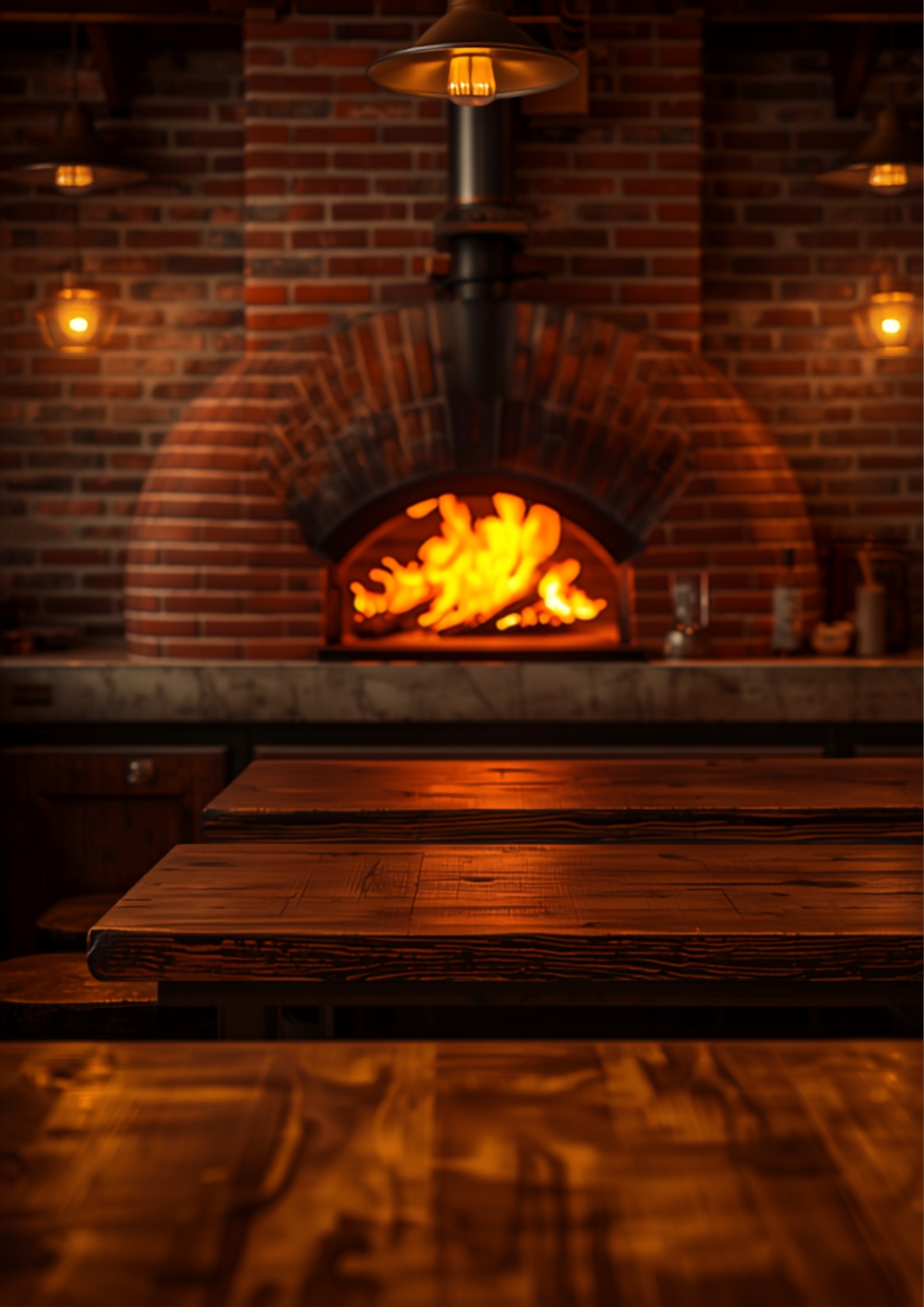 Forno a lenha da pizzaria Forno & Brasa